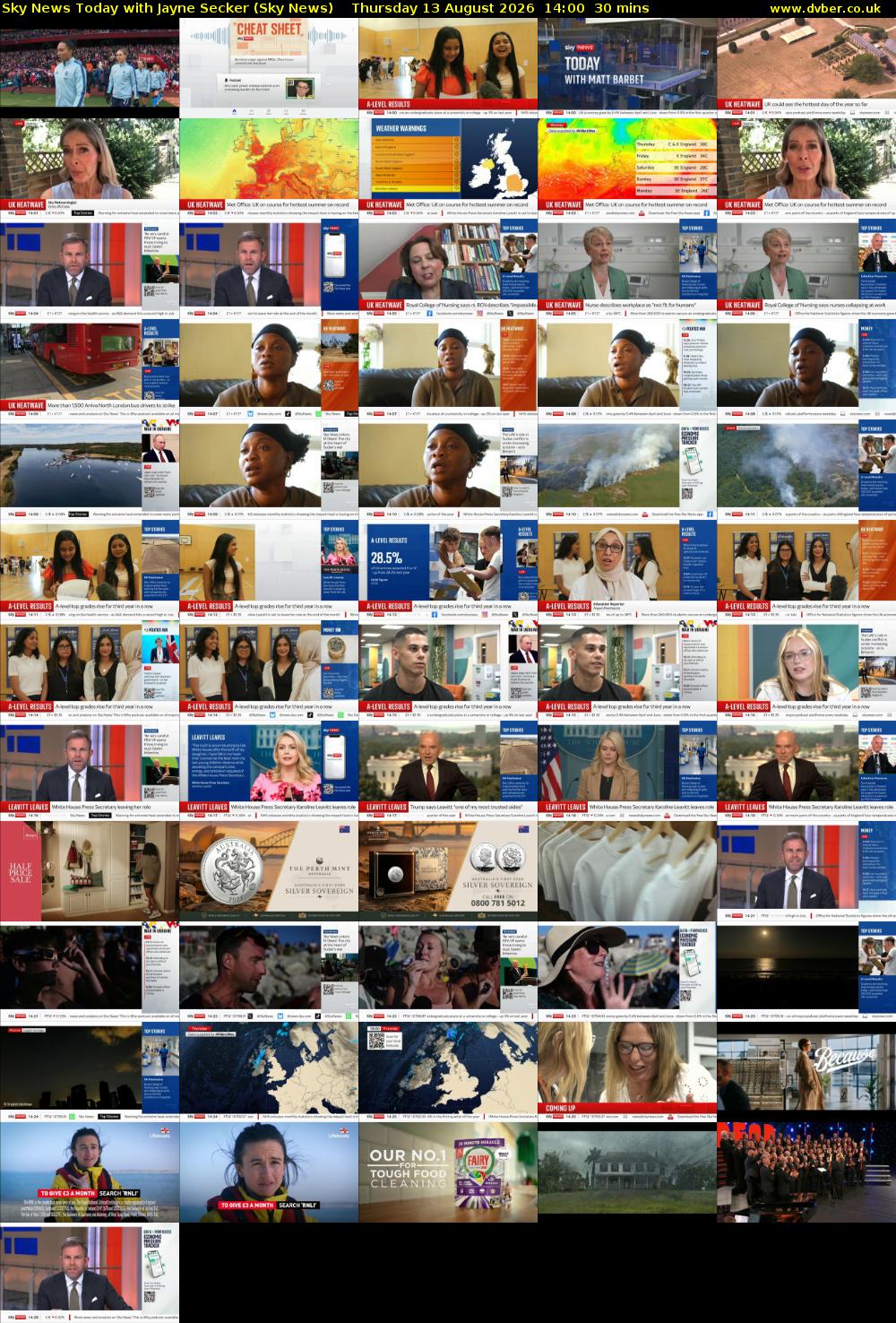 Sky News Today with Jayne Secker (Sky News) Thursday 13 August 2026 14:00 - 14:30