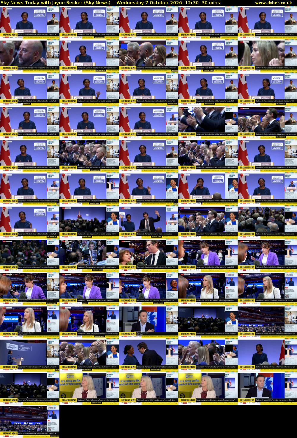 Sky News Today with Jayne Secker (Sky News) Wednesday 7 October 2026 12:30 - 13:00