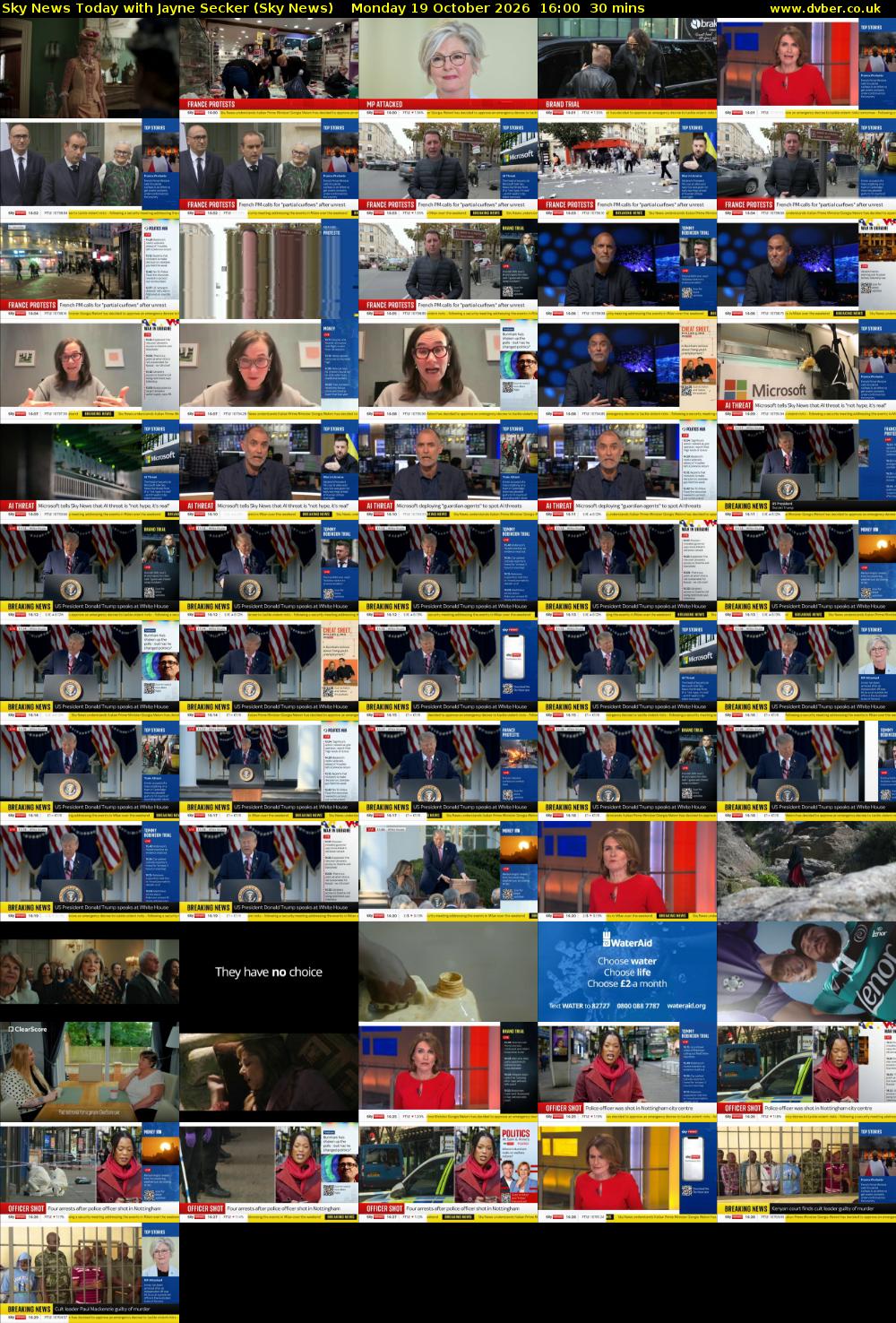 Sky News Today with Jayne Secker (Sky News) Monday 19 October 2026 16:00 - 16:30