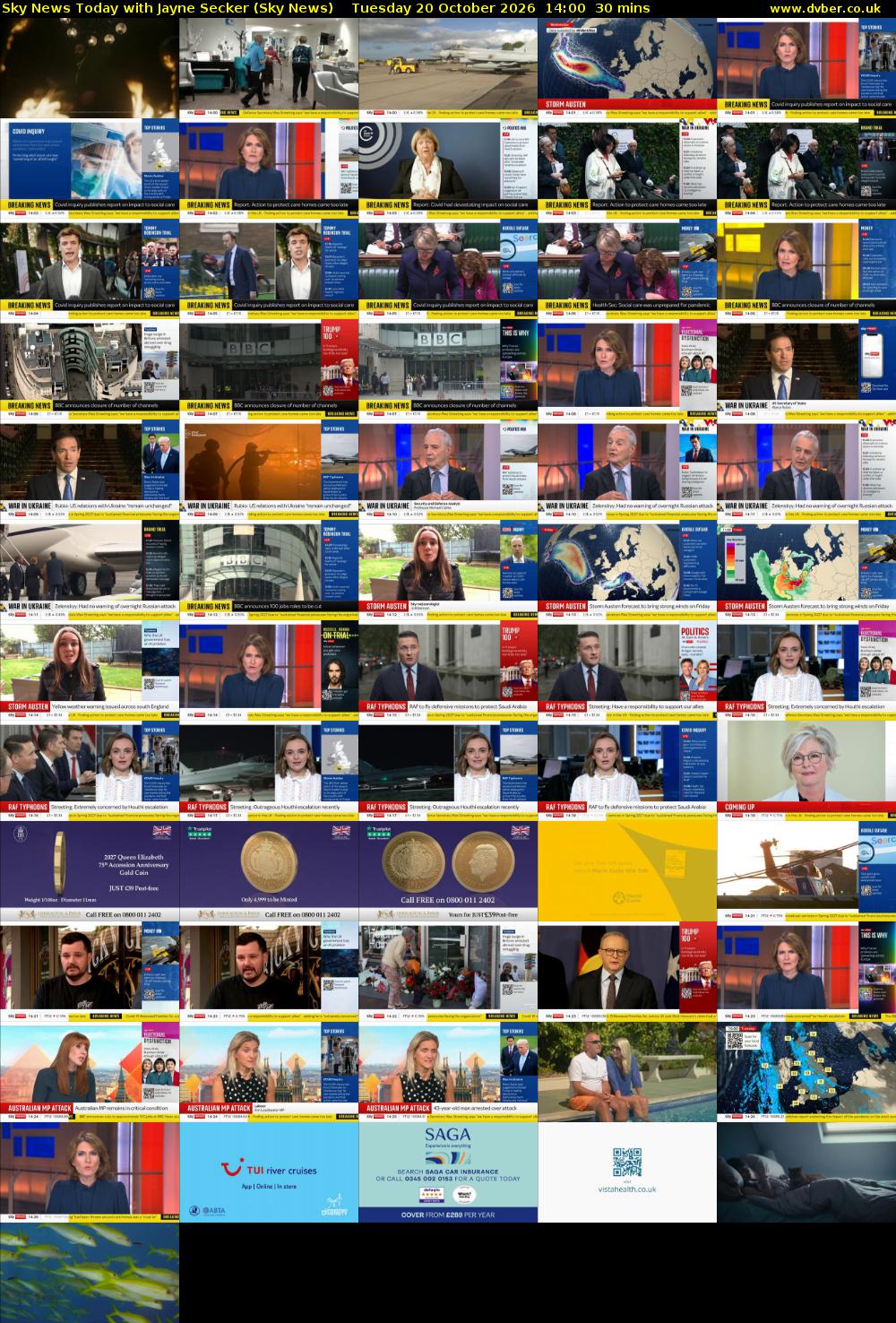 Sky News Today with Jayne Secker (Sky News) Tuesday 20 October 2026 14:00 - 14:30