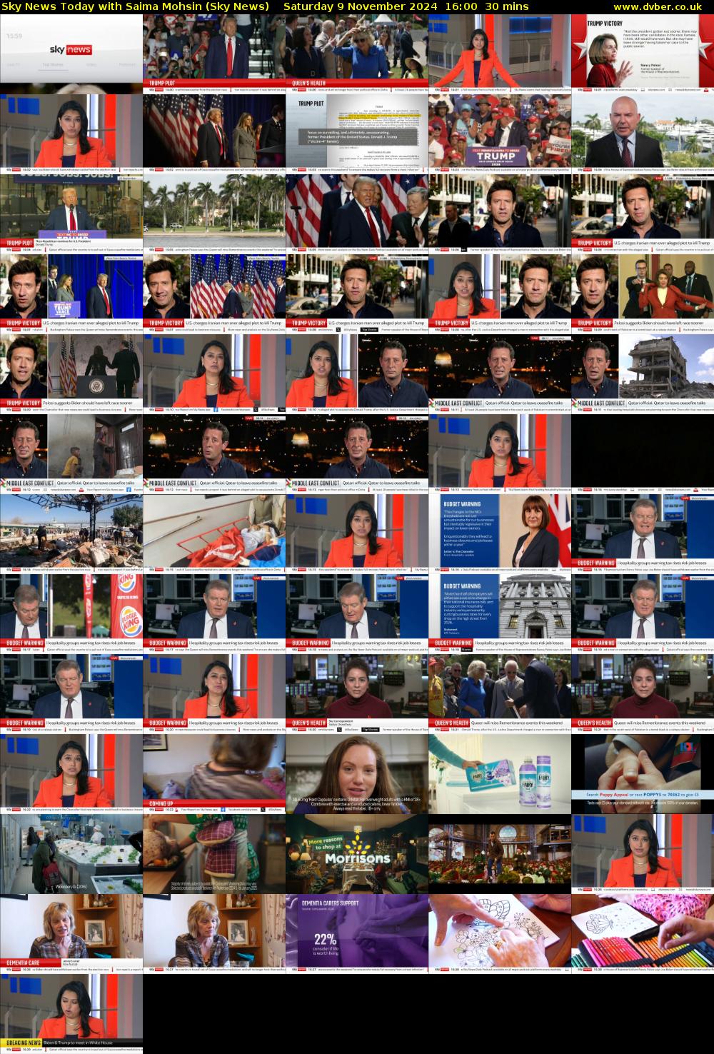 Sky News Today with Saima Mohsin (Sky News) Saturday 9 November 2024 16:00 - 16:30