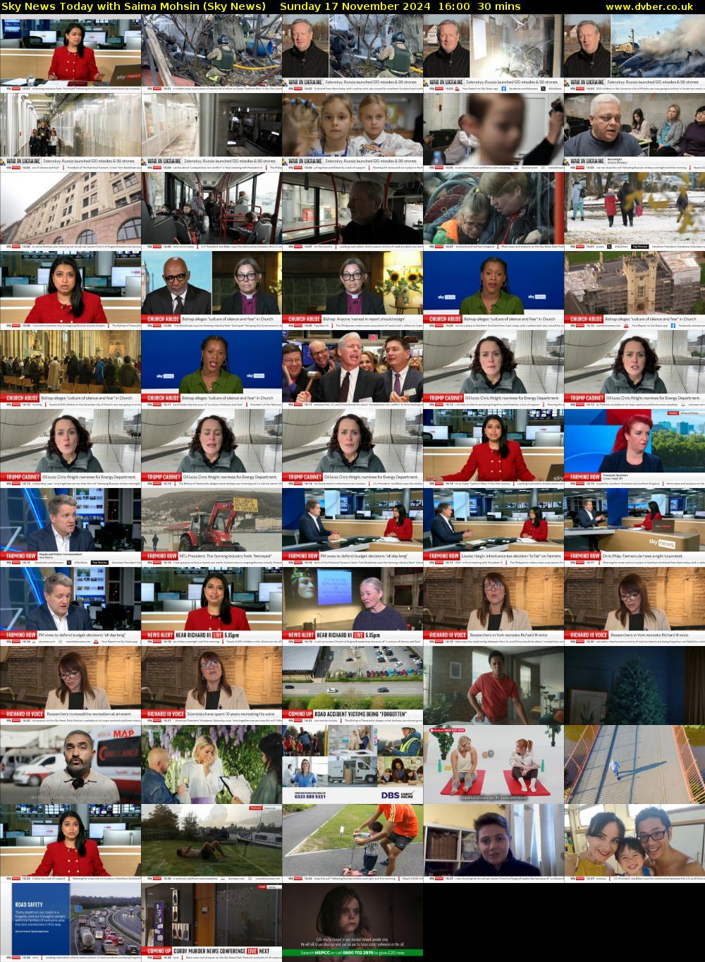Sky News Today with Saima Mohsin (Sky News) Sunday 17 November 2024 16:00 - 16:30