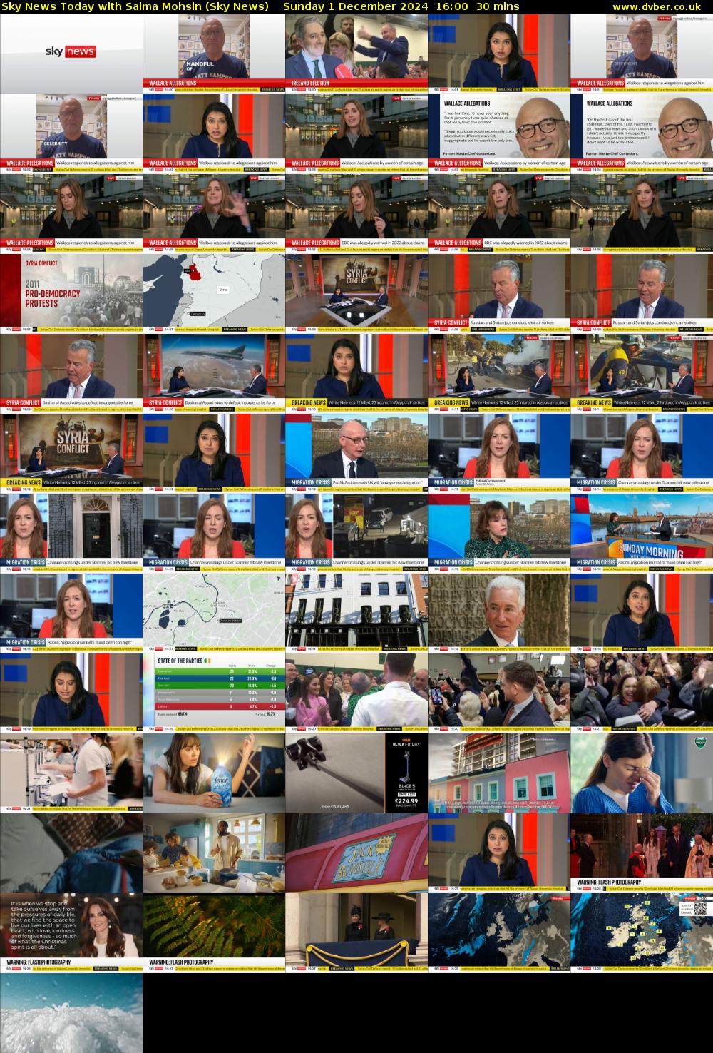 Sky News Today with Saima Mohsin (Sky News) Sunday 1 December 2024 16:00 - 16:30