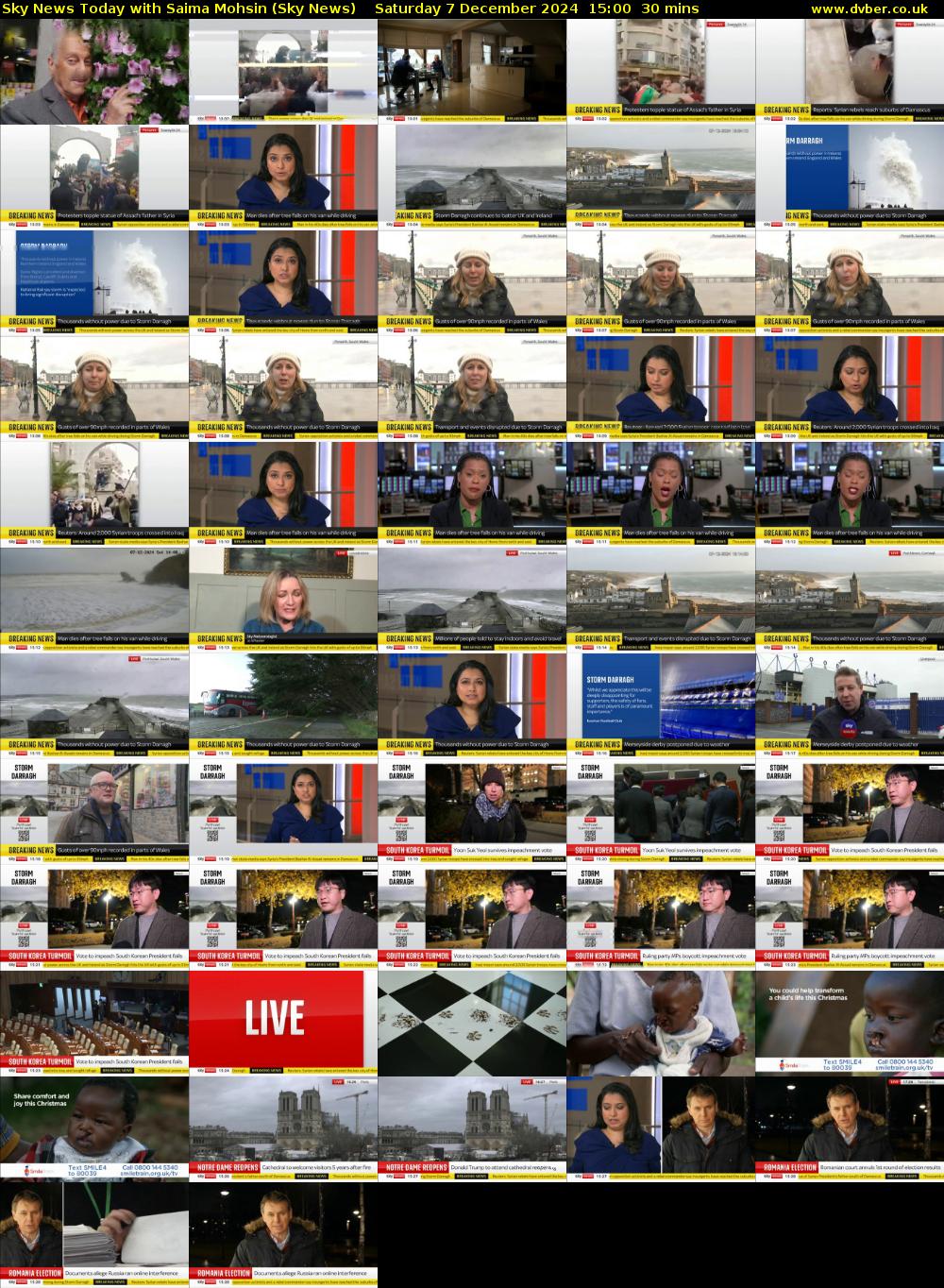 Sky News Today with Saima Mohsin (Sky News) Saturday 7 December 2024 15:00 - 15:30