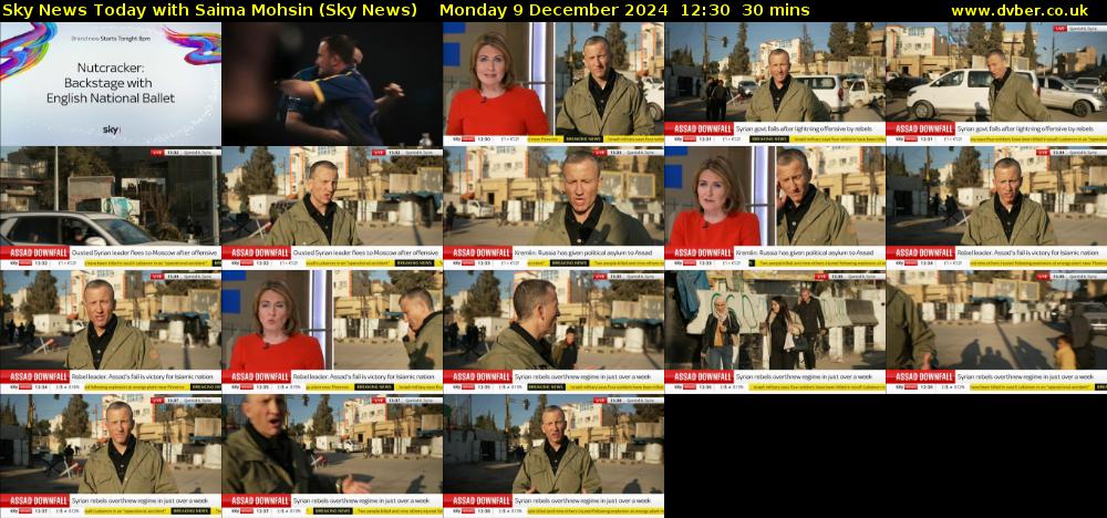 Sky News Today with Saima Mohsin (Sky News) Monday 9 December 2024 12:30 - 13:00