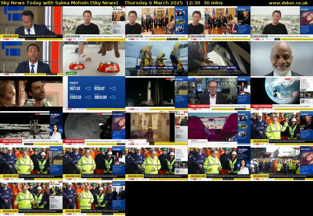 Sky News Today with Saima Mohsin (Sky News) Thursday 6 March 2025 12:30 - 13:00
