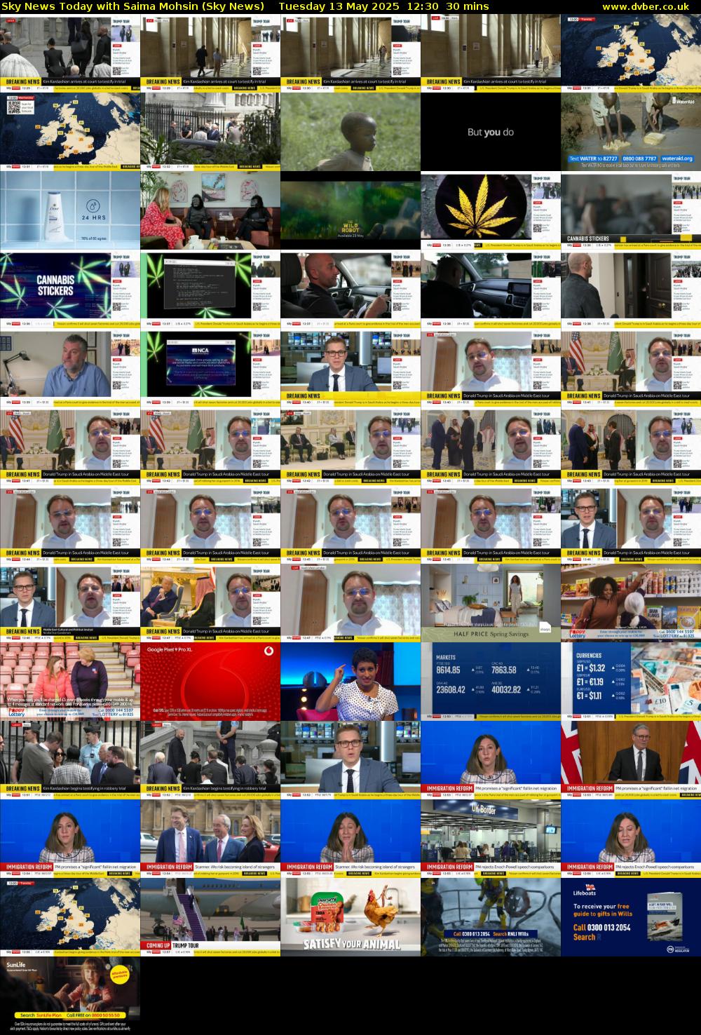 Sky News Today with Saima Mohsin (Sky News) Tuesday 13 May 2025 12:30 - 13:00