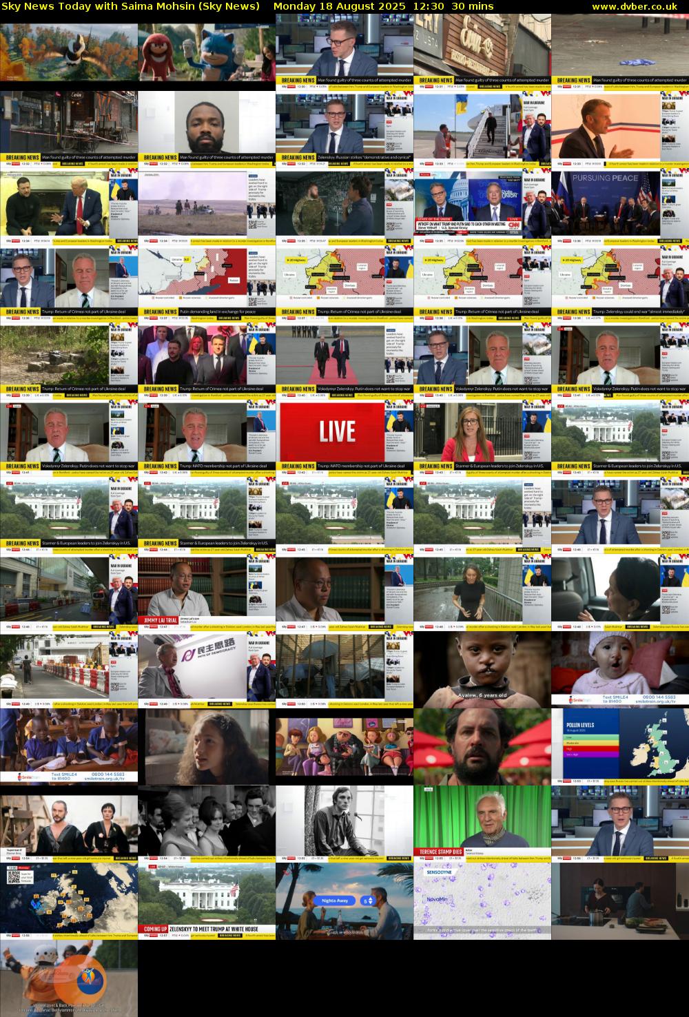 Sky News Today with Saima Mohsin (Sky News) Monday 18 August 2025 12:30 - 13:00