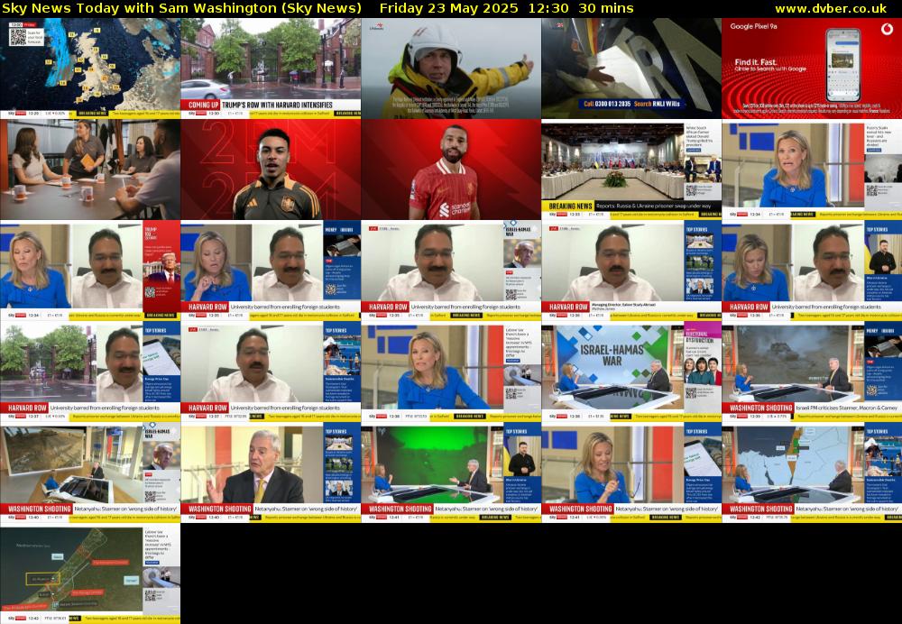 Sky News Today with Sam Washington (Sky News) Friday 23 May 2025 12:30 - 13:00