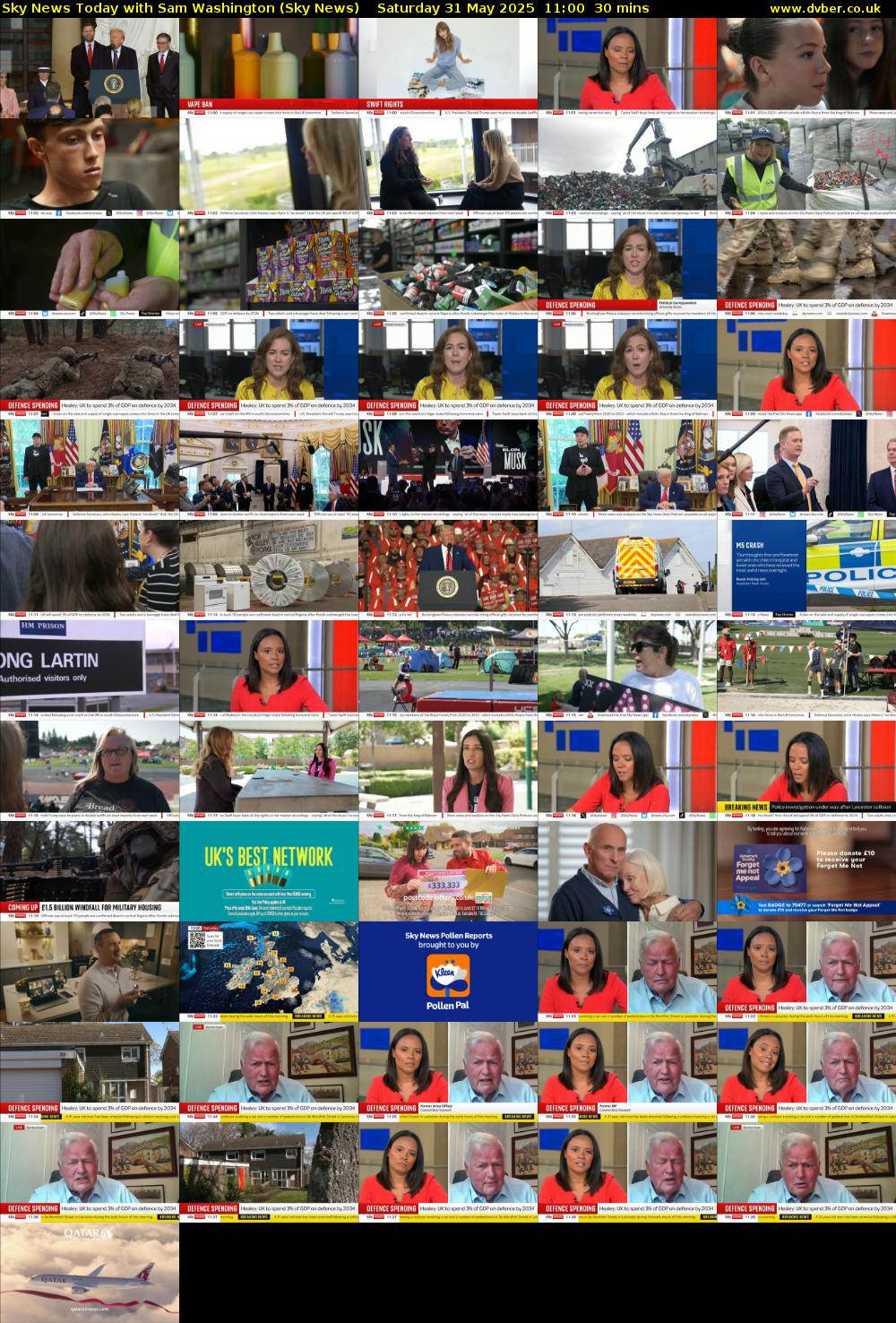 Sky News Today with Sam Washington (Sky News) Saturday 31 May 2025 11:00 - 11:30