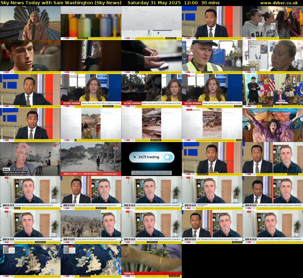 Sky News Today with Sam Washington (Sky News) Saturday 31 May 2025 12:00 - 12:30
