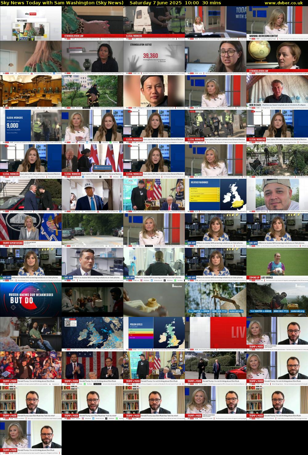 Sky News Today with Sam Washington (Sky News) Saturday 7 June 2025 10:00 - 10:30