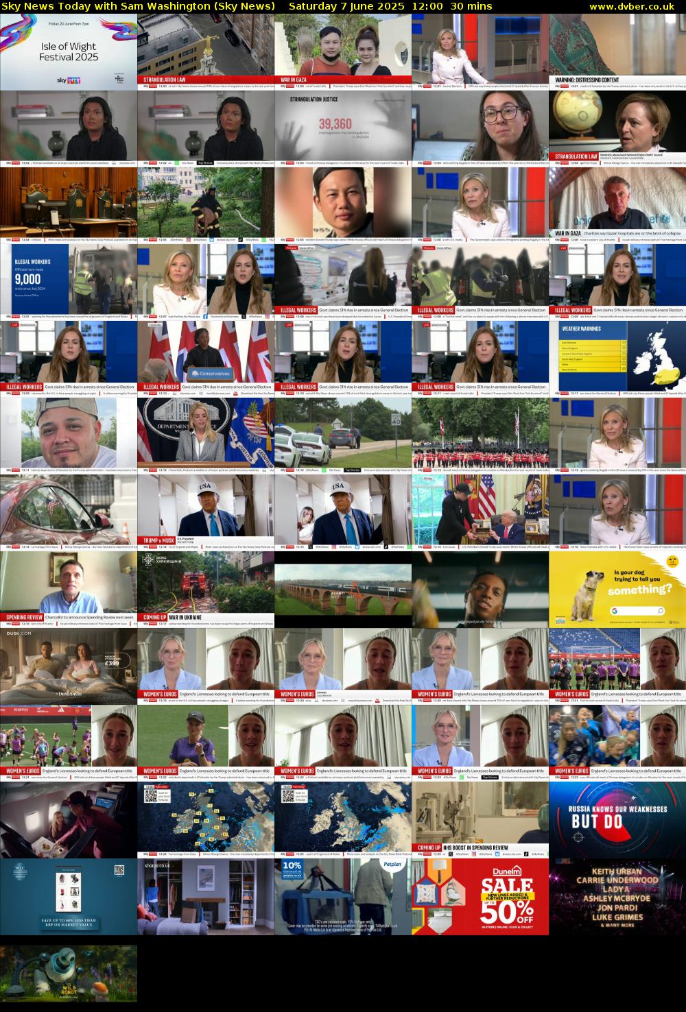Sky News Today with Sam Washington (Sky News) Saturday 7 June 2025 12:00 - 12:30