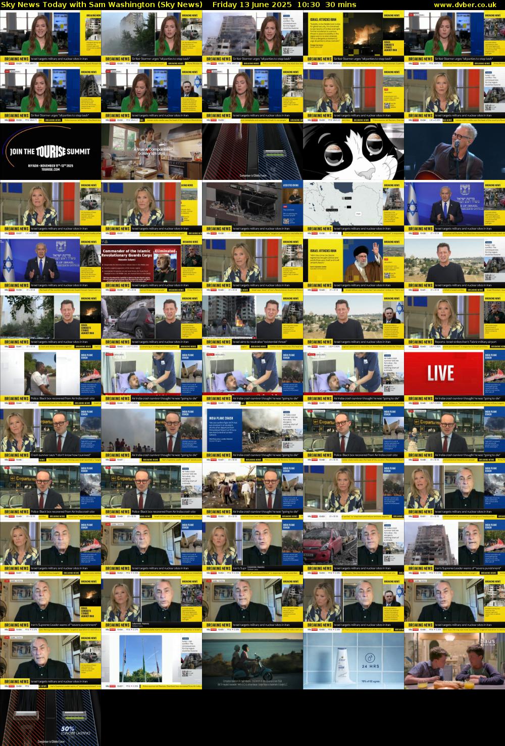 Sky News Today with Sam Washington (Sky News) Friday 13 June 2025 10:30 - 11:00