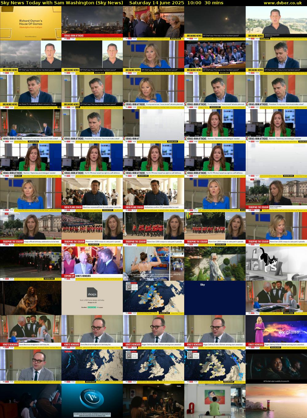 Sky News Today with Sam Washington (Sky News) Saturday 14 June 2025 10:00 - 10:30