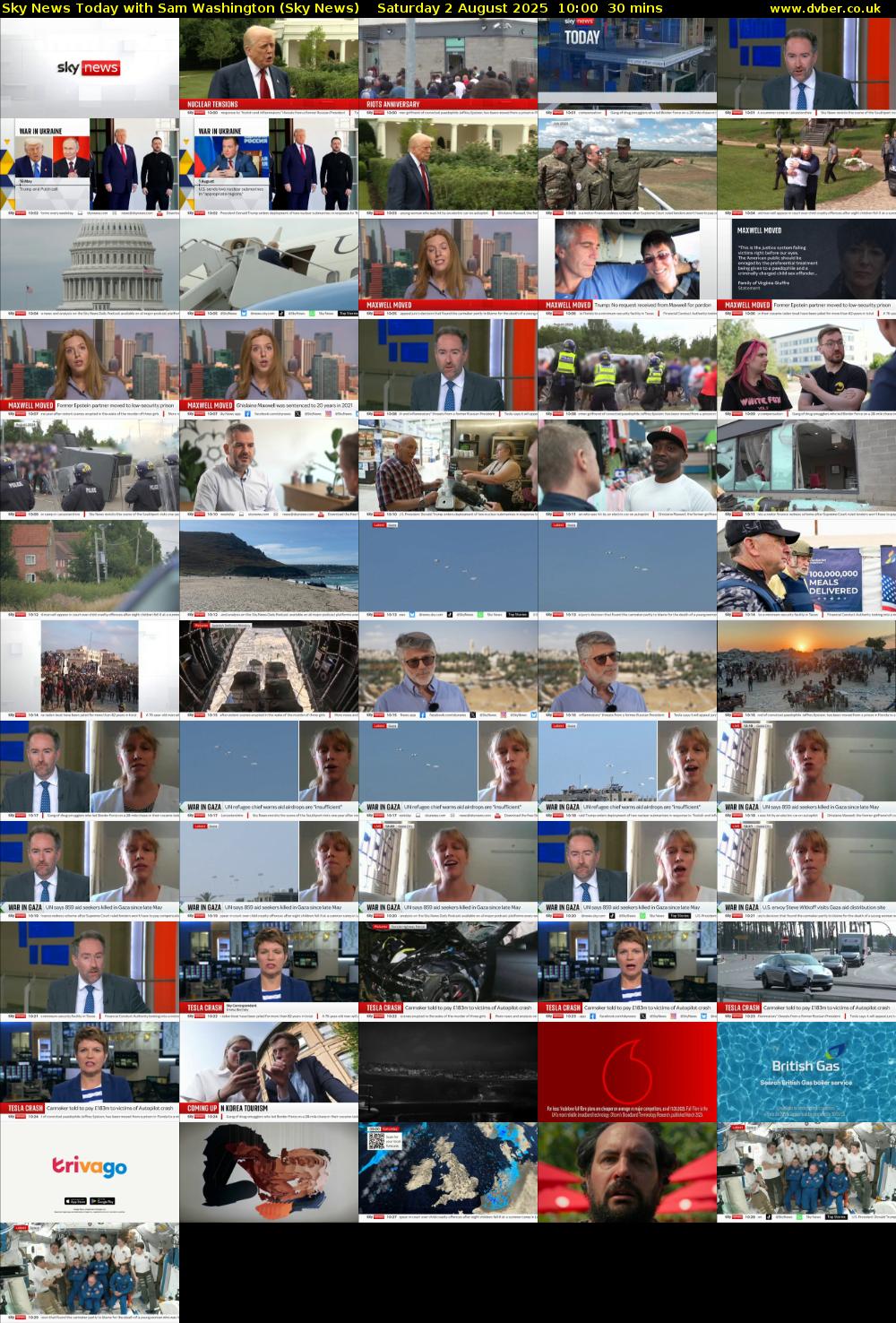 Sky News Today with Sam Washington (Sky News) Saturday 2 August 2025 10:00 - 10:30