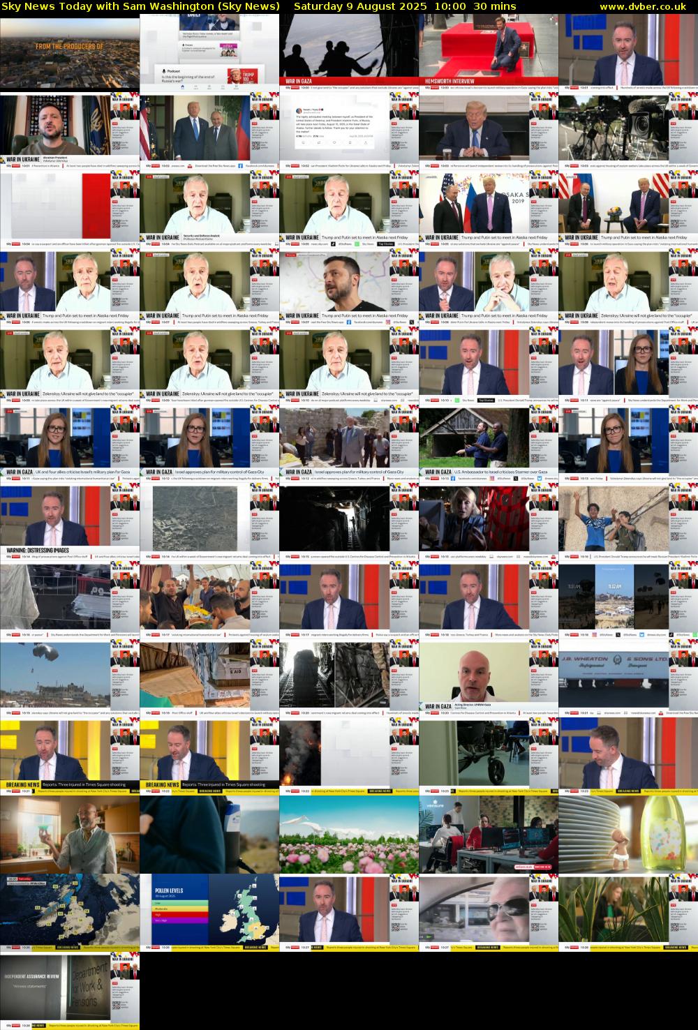 Sky News Today with Sam Washington (Sky News) Saturday 9 August 2025 10:00 - 10:30