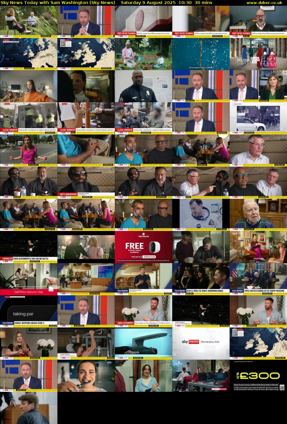 Sky News Today with Sam Washington (Sky News) Saturday 9 August 2025 10:30 - 11:00