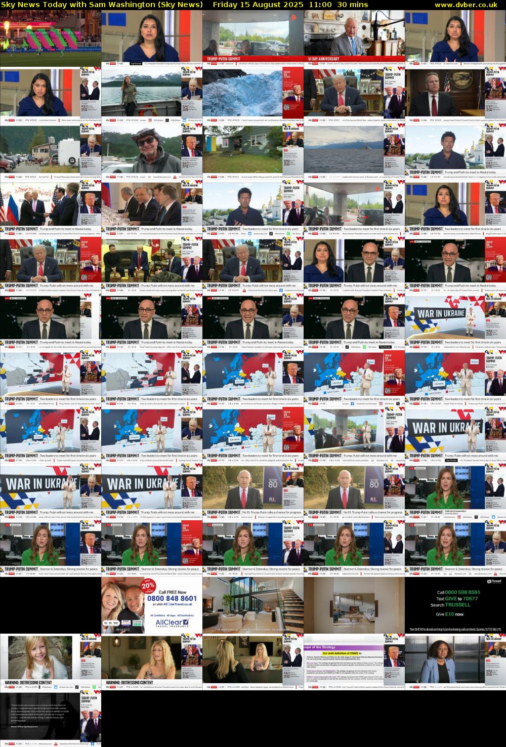 Sky News Today with Sam Washington (Sky News) Friday 15 August 2025 11:00 - 11:30
