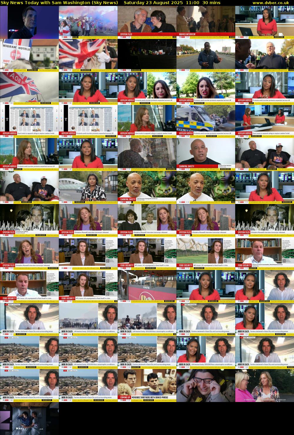 Sky News Today with Sam Washington (Sky News) Saturday 23 August 2025 11:00 - 11:30