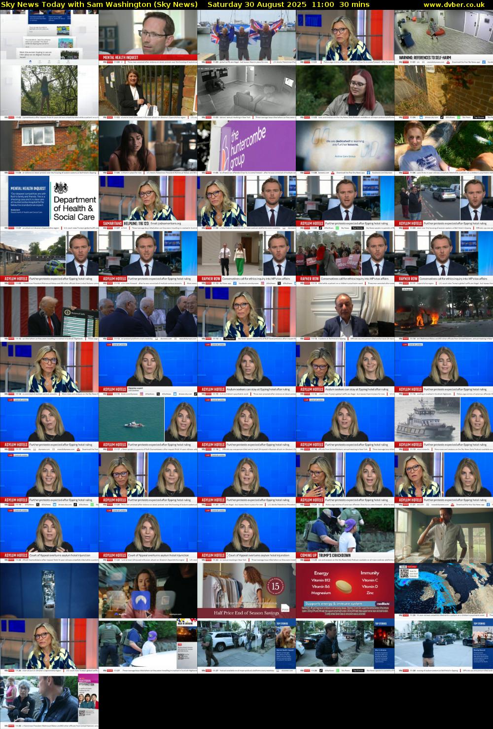 Sky News Today with Sam Washington (Sky News) Saturday 30 August 2025 11:00 - 11:30