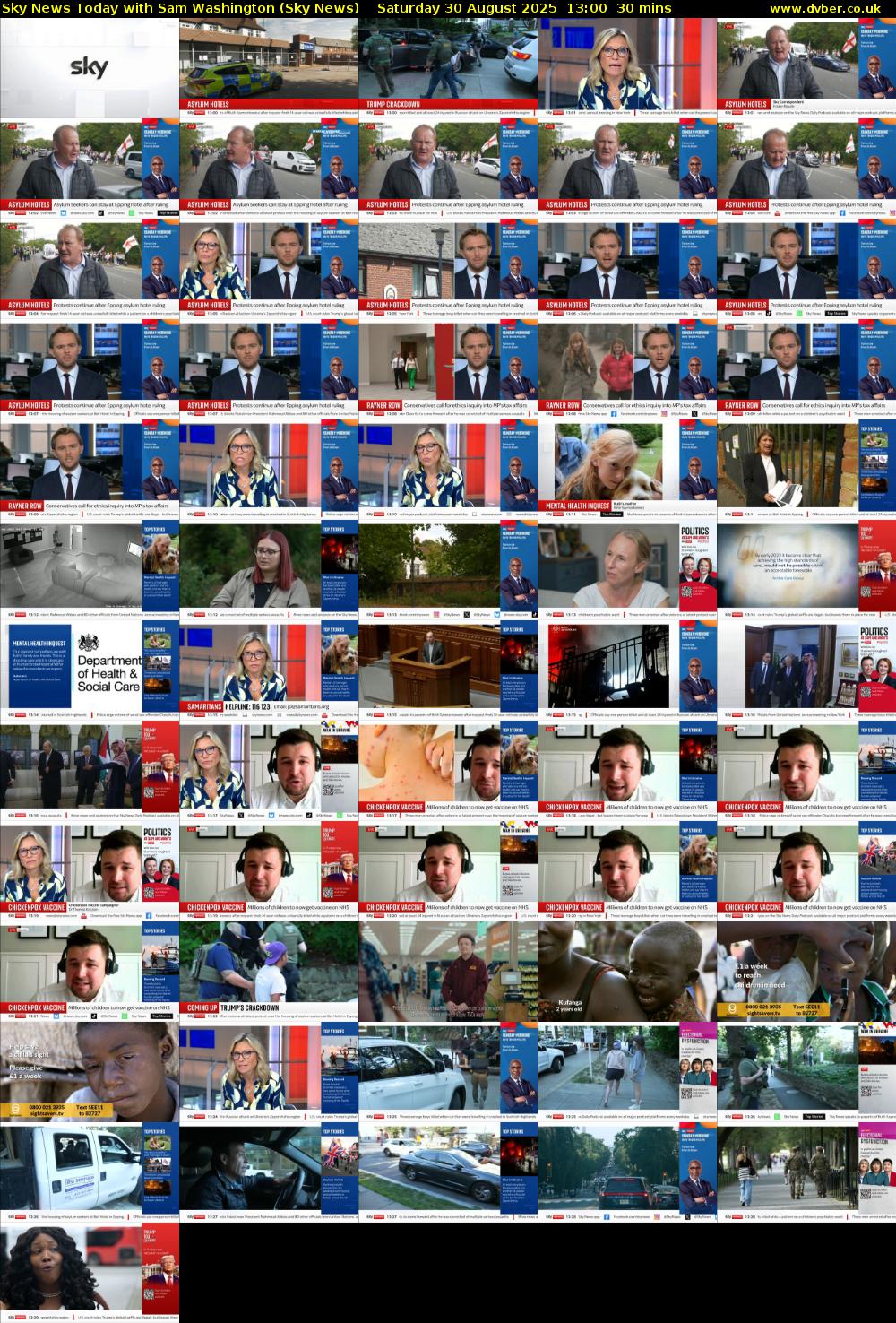 Sky News Today with Sam Washington (Sky News) Saturday 30 August 2025 13:00 - 13:30