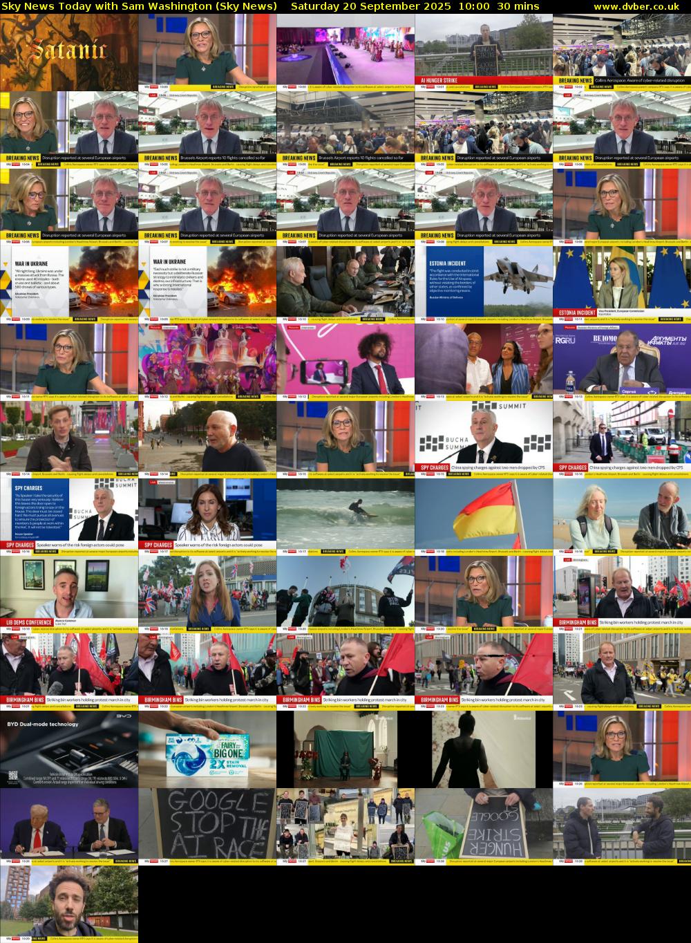 Sky News Today with Sam Washington (Sky News) Saturday 20 September 2025 10:00 - 10:30