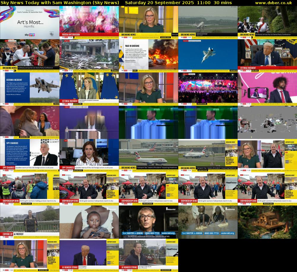 Sky News Today with Sam Washington (Sky News) Saturday 20 September 2025 11:00 - 11:30