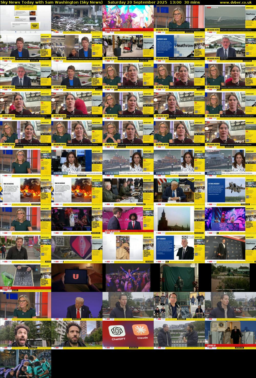 Sky News Today with Sam Washington (Sky News) Saturday 20 September 2025 13:00 - 13:30