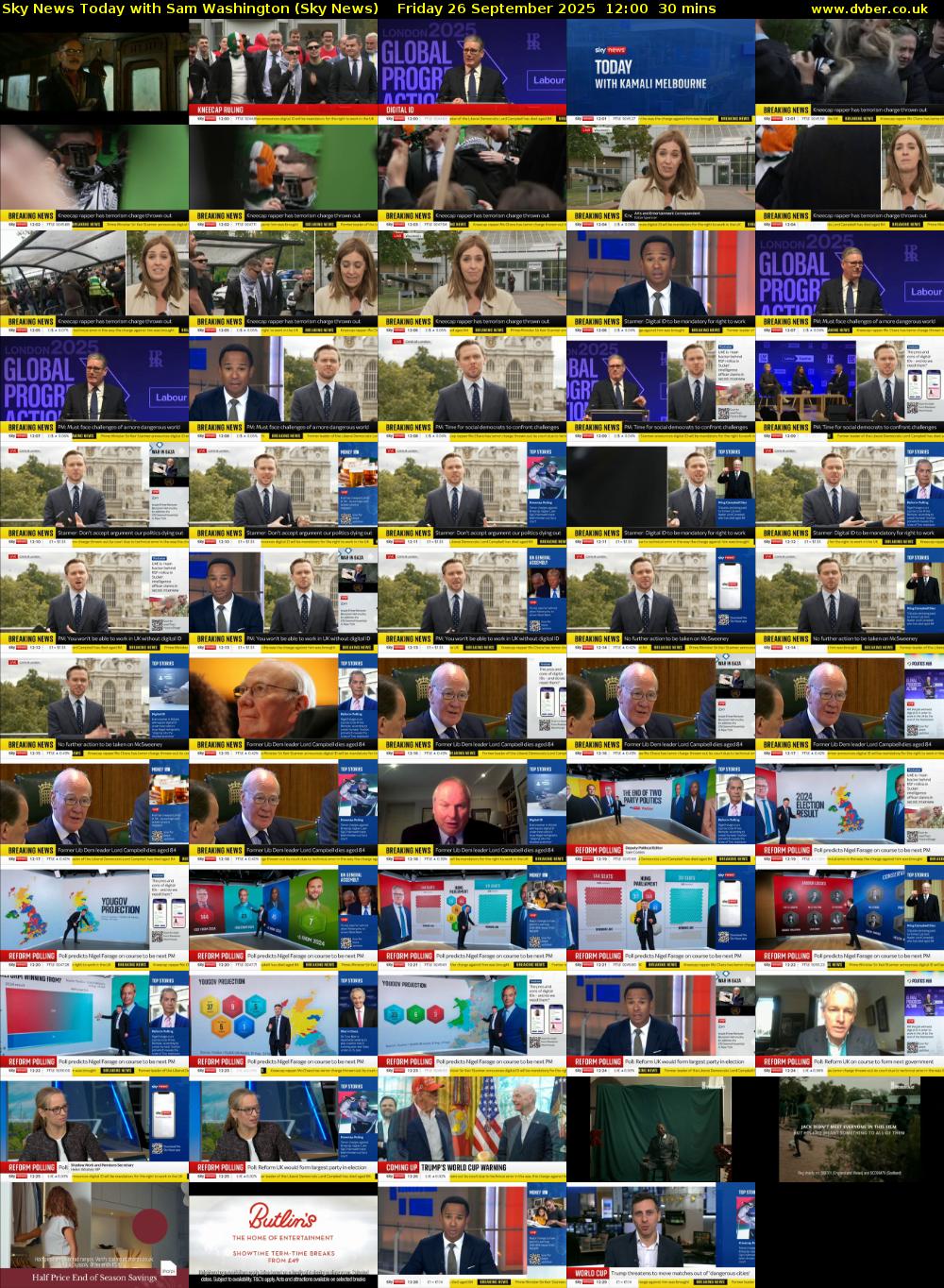 Sky News Today with Sam Washington (Sky News) Friday 26 September 2025 12:00 - 12:30