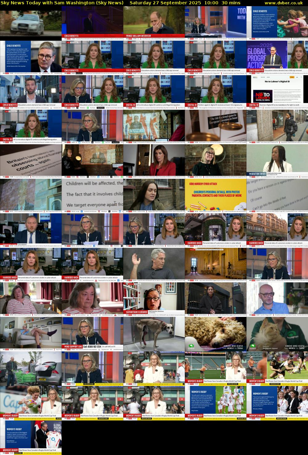 Sky News Today with Sam Washington (Sky News) Saturday 27 September 2025 10:00 - 10:30