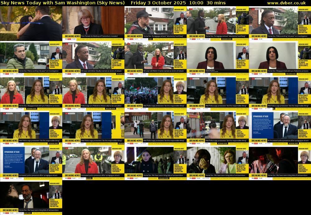 Sky News Today with Sam Washington (Sky News) Friday 3 October 2025 10:00 - 10:30