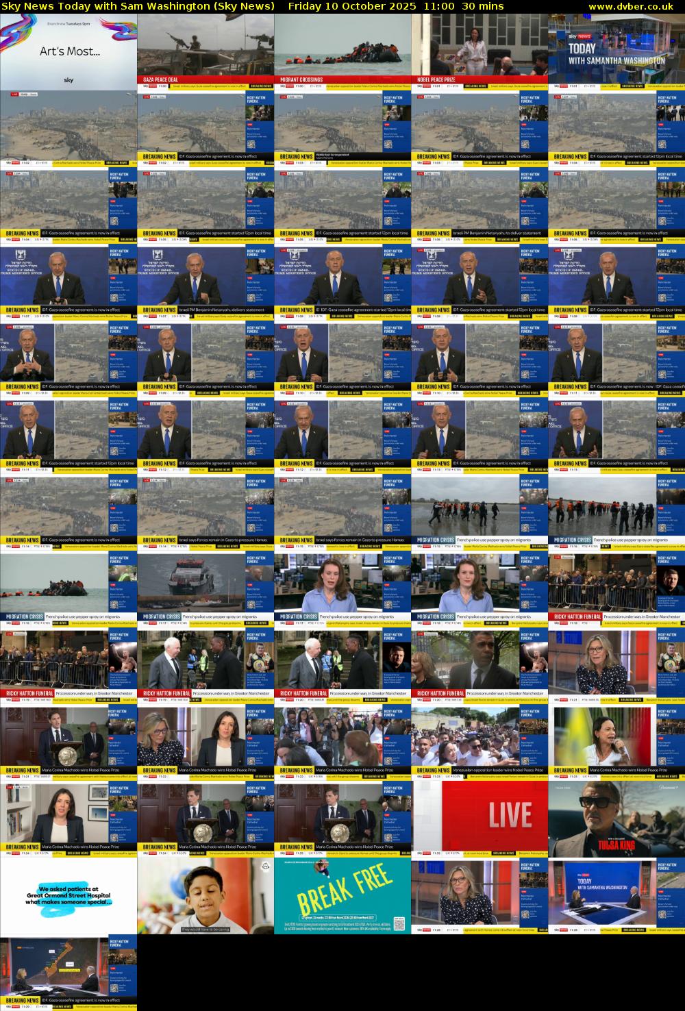 Sky News Today with Sam Washington (Sky News) Friday 10 October 2025 11:00 - 11:30