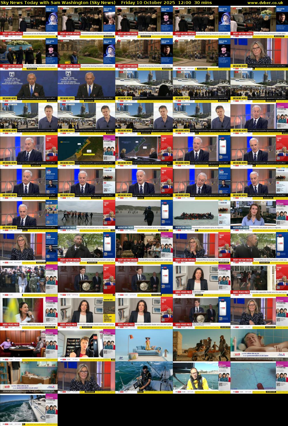 Sky News Today with Sam Washington (Sky News) Friday 10 October 2025 12:00 - 12:30