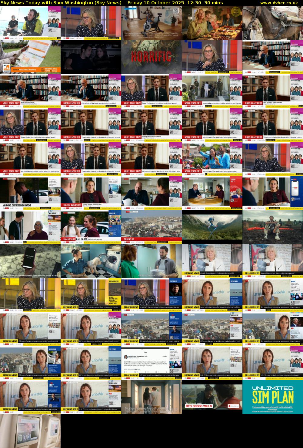 Sky News Today with Sam Washington (Sky News) Friday 10 October 2025 12:30 - 13:00