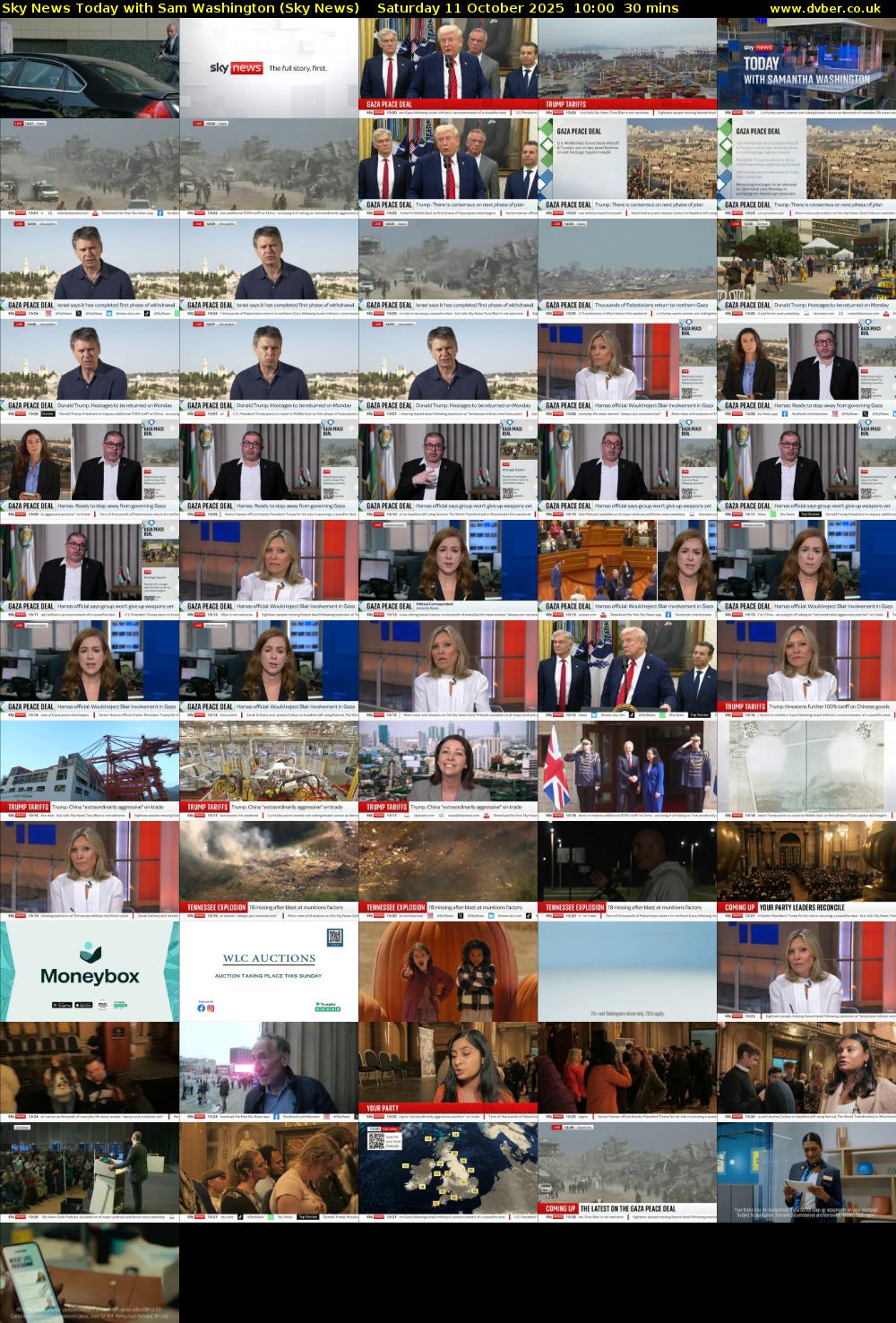 Sky News Today with Sam Washington (Sky News) Saturday 11 October 2025 10:00 - 10:30