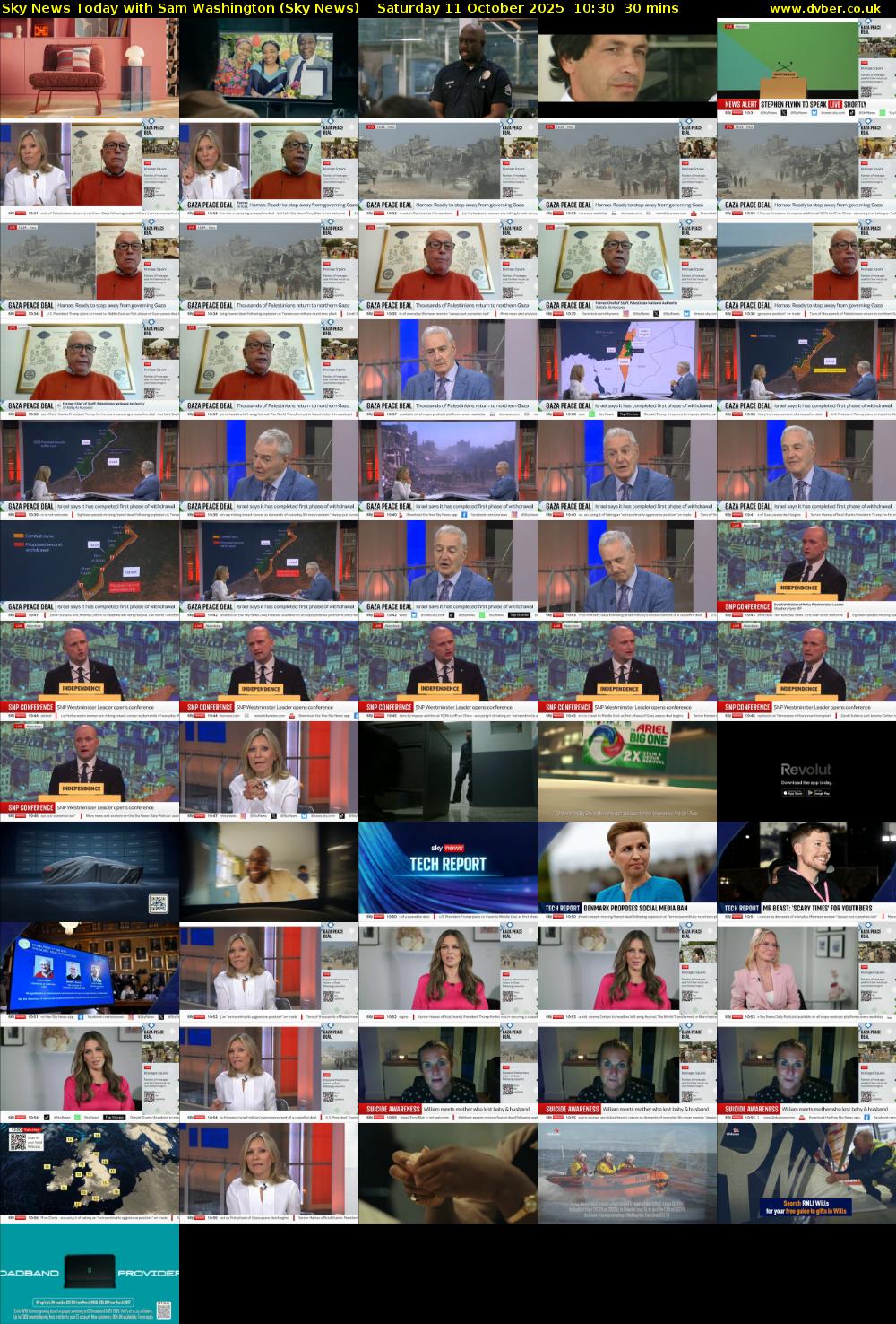 Sky News Today with Sam Washington (Sky News) Saturday 11 October 2025 10:30 - 11:00