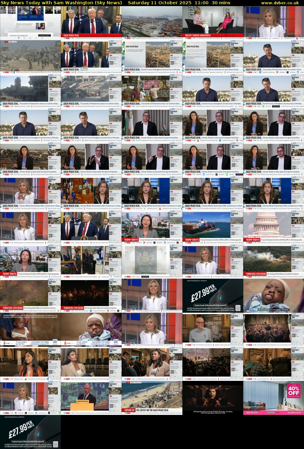 Sky News Today with Sam Washington (Sky News) Saturday 11 October 2025 11:00 - 11:30