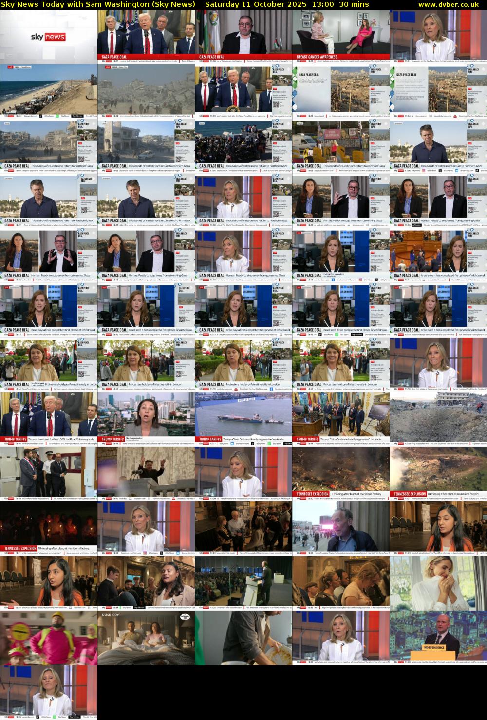 Sky News Today with Sam Washington (Sky News) Saturday 11 October 2025 13:00 - 13:30