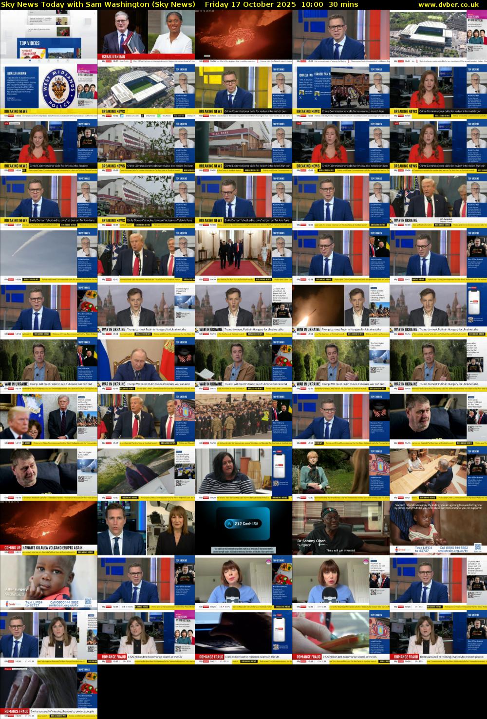 Sky News Today with Sam Washington (Sky News) Friday 17 October 2025 10:00 - 10:30