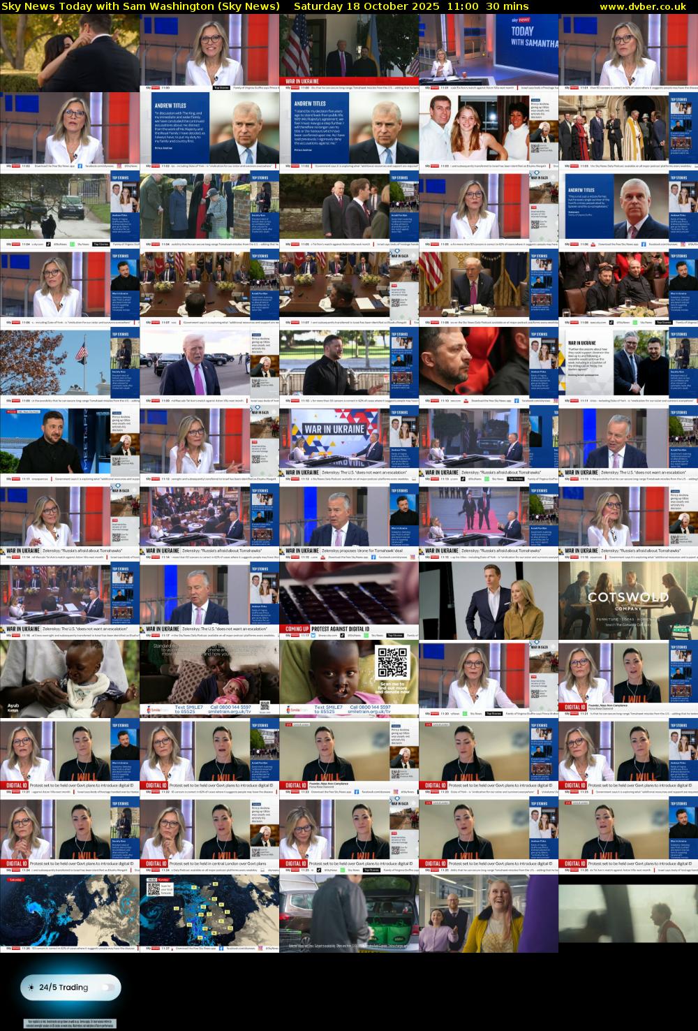 Sky News Today with Sam Washington (Sky News) Saturday 18 October 2025 11:00 - 11:30