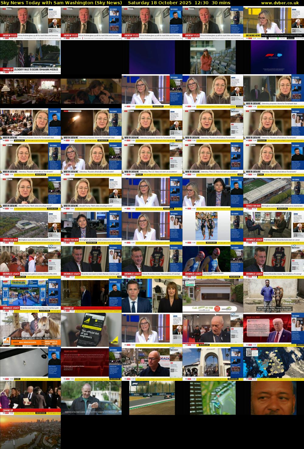 Sky News Today with Sam Washington (Sky News) Saturday 18 October 2025 12:30 - 13:00