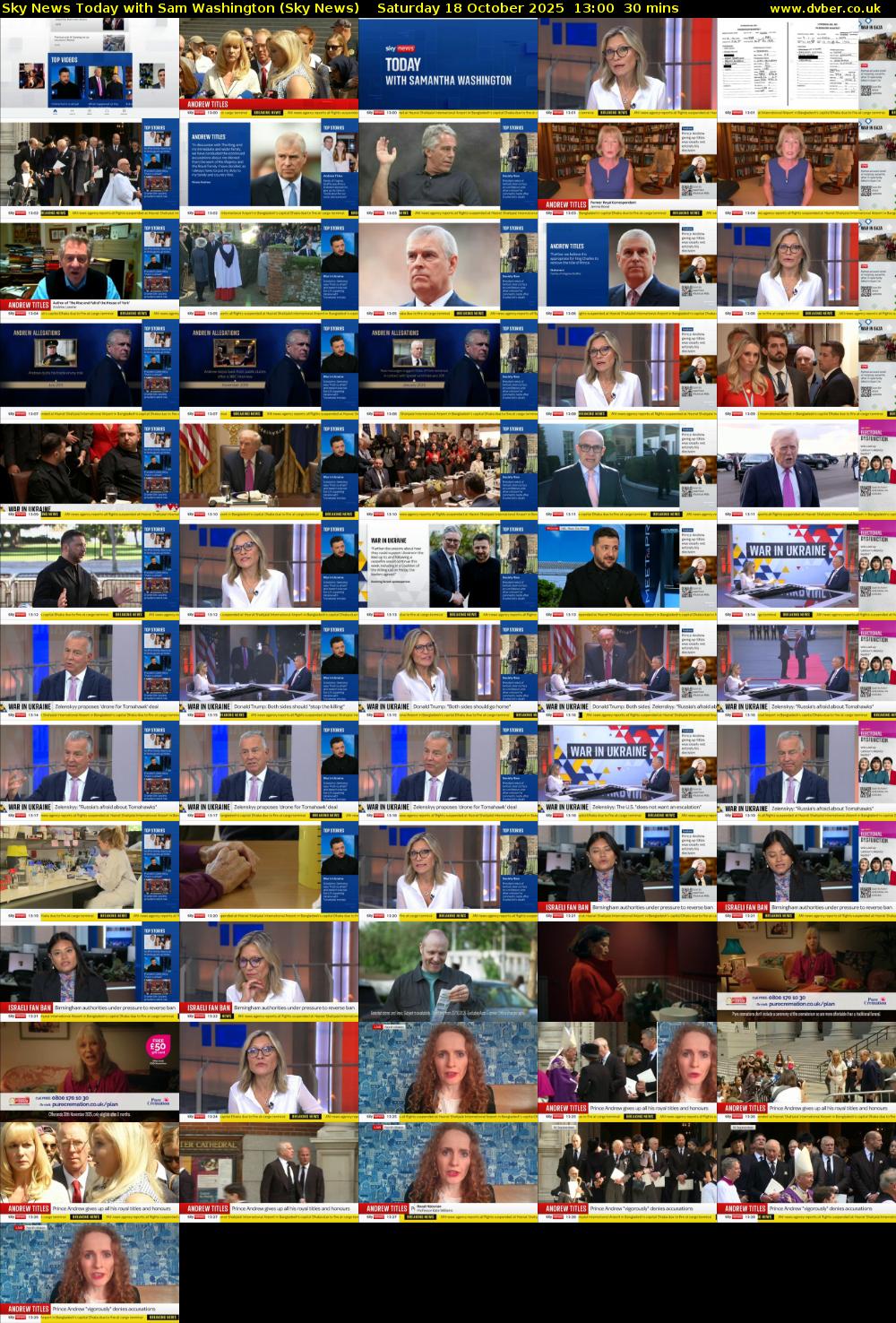 Sky News Today with Sam Washington (Sky News) Saturday 18 October 2025 13:00 - 13:30