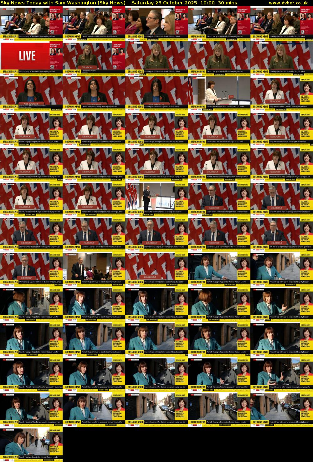 Sky News Today with Sam Washington (Sky News) Saturday 25 October 2025 10:00 - 10:30