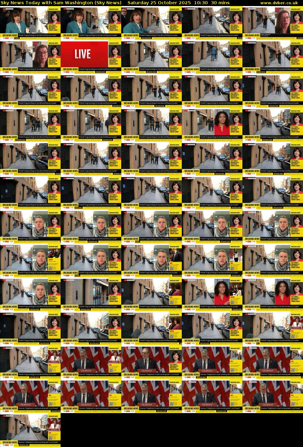 Sky News Today with Sam Washington (Sky News) Saturday 25 October 2025 10:30 - 11:00