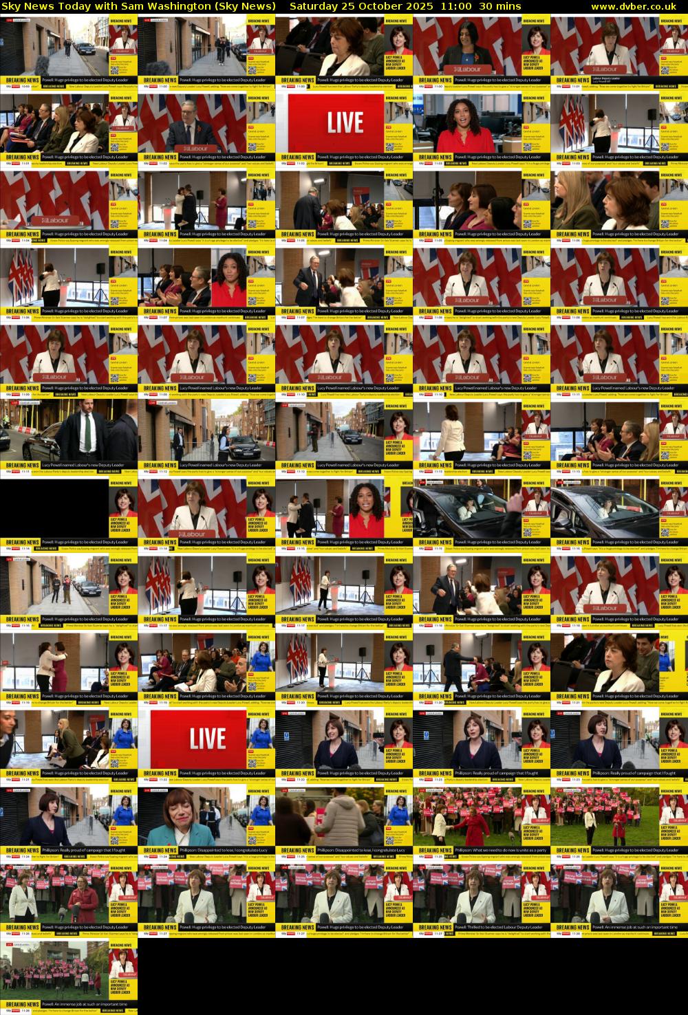 Sky News Today with Sam Washington (Sky News) Saturday 25 October 2025 11:00 - 11:30