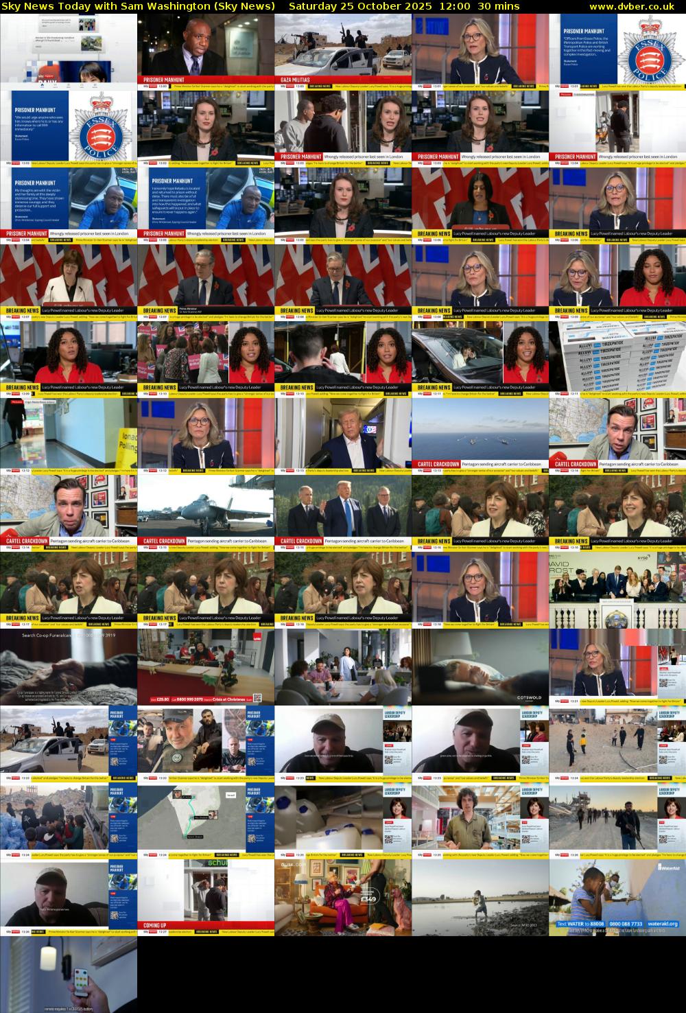 Sky News Today with Sam Washington (Sky News) Saturday 25 October 2025 12:00 - 12:30