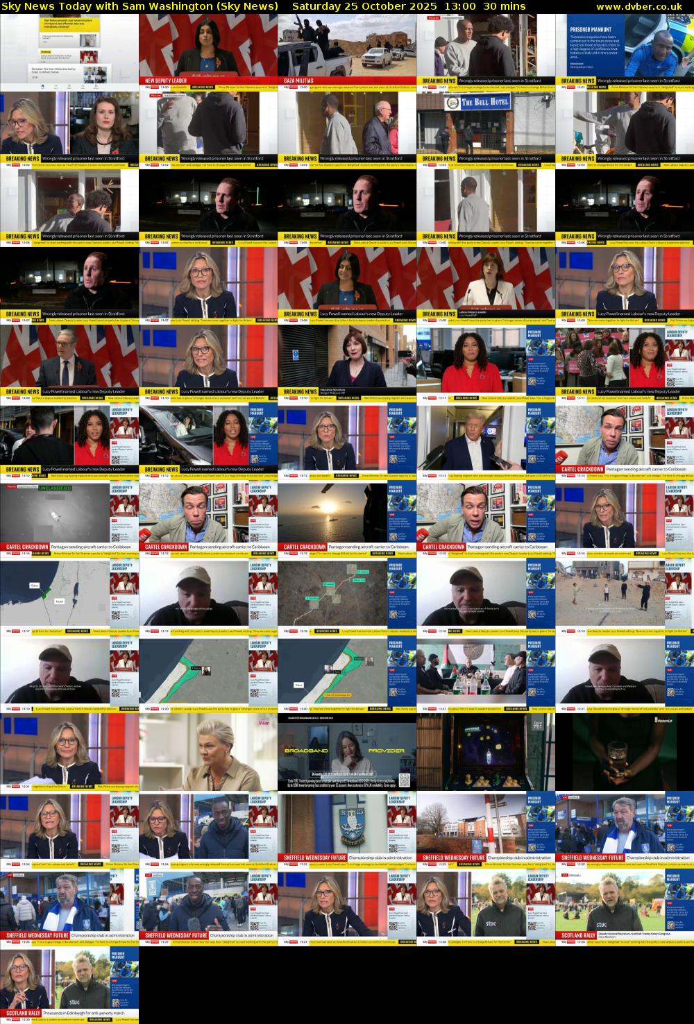 Sky News Today with Sam Washington (Sky News) Saturday 25 October 2025 13:00 - 13:30