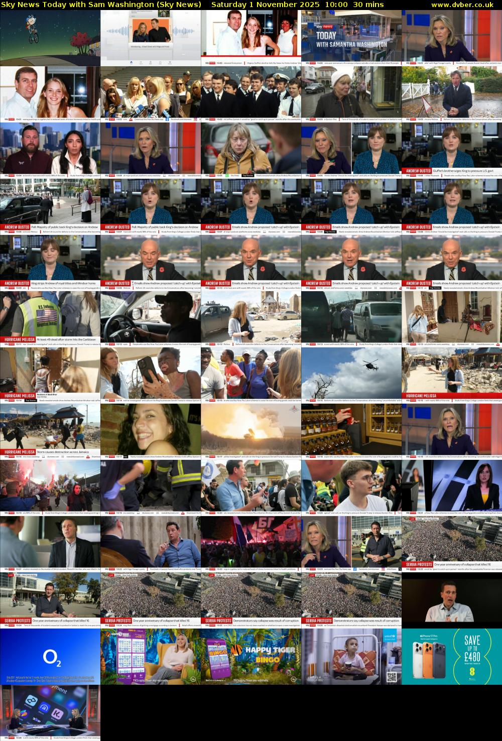 Sky News Today with Sam Washington (Sky News) Saturday 1 November 2025 10:00 - 10:30