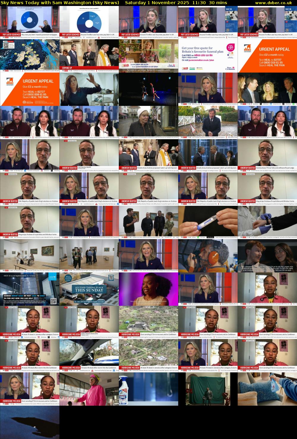 Sky News Today with Sam Washington (Sky News) Saturday 1 November 2025 11:30 - 12:00